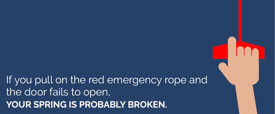 red emergency rope garage