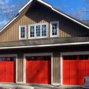 coachman clopay collection red garage doors