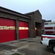garage door installation at local fire department
