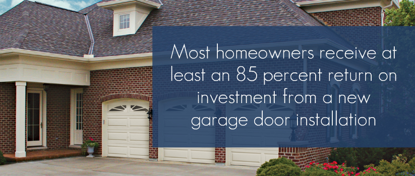 Most homeowners see an 85% return on initial garage door investment